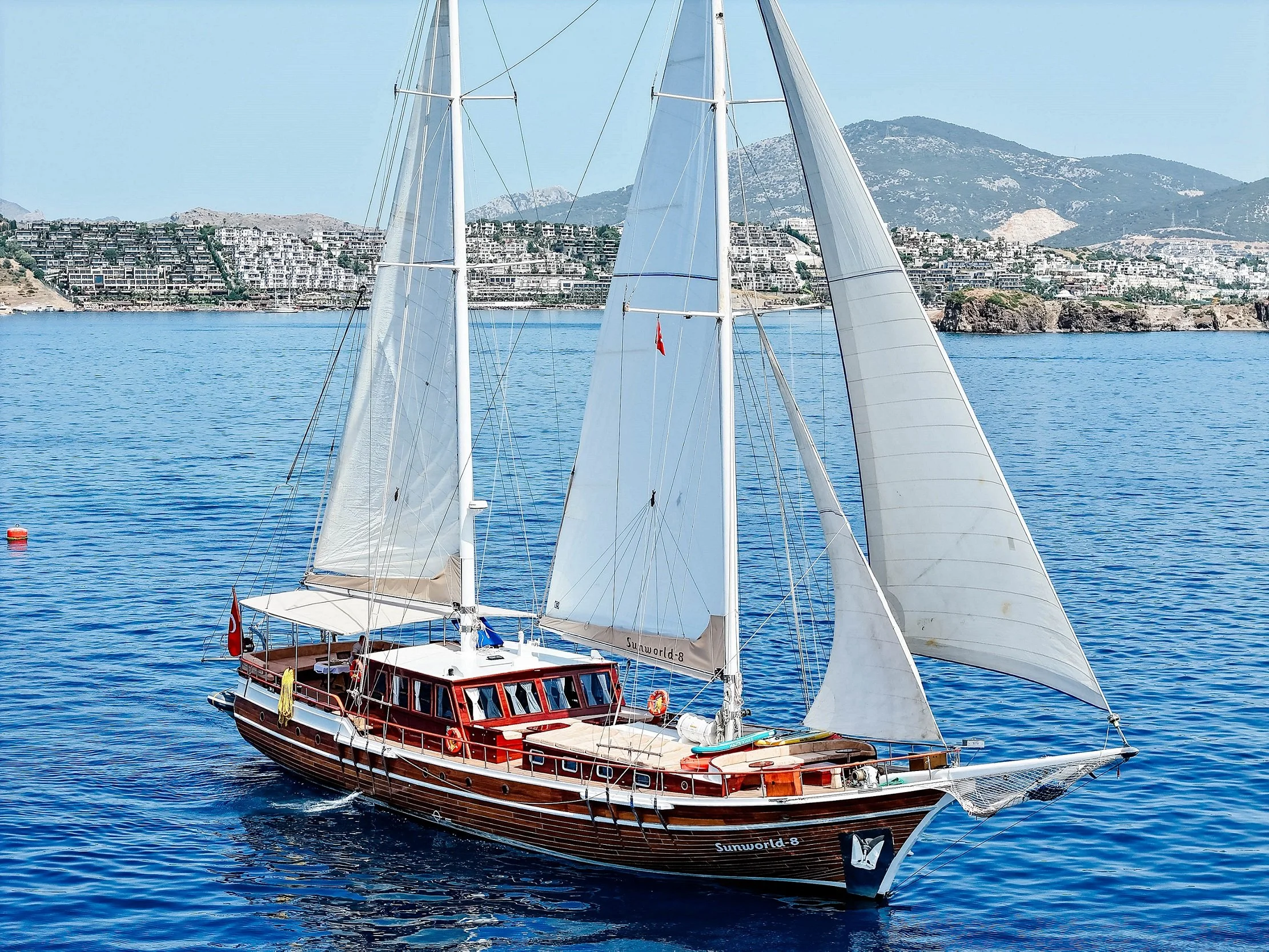 Sunworld 8 luxury Gulet charter in Turkey with 8 cabins | Blue Cruise