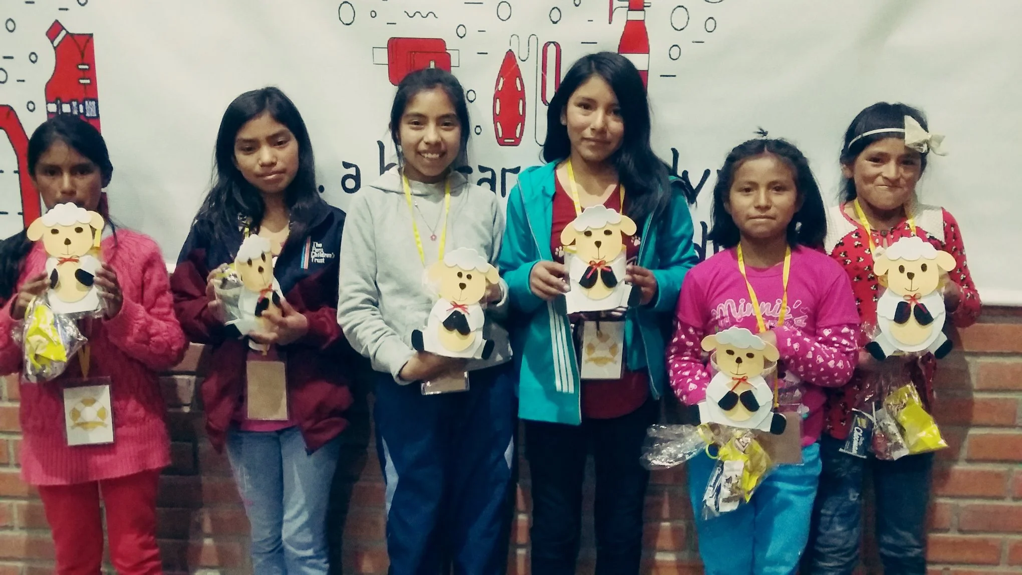 Children with their crafts