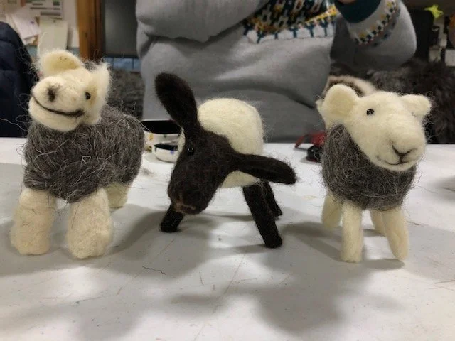 Needle felted sheep workshop