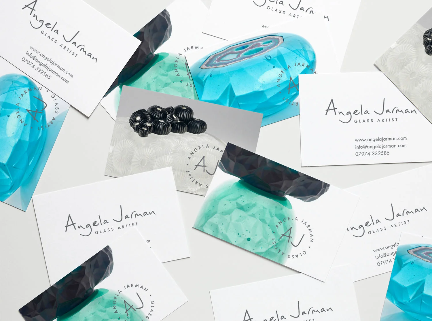 Blog | Brand Identity Project Case study: Angela Jarman Glass Artist | Beehive Green Design Studio | Logo and Branding Design, WGC, Hertfordshire