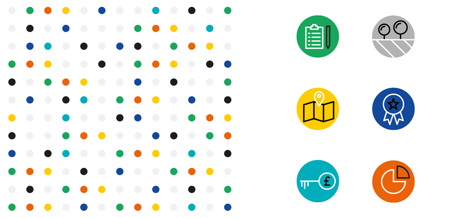 Portfolio project: Ellipsis icon and pattern design | Beehive Green Design Studio