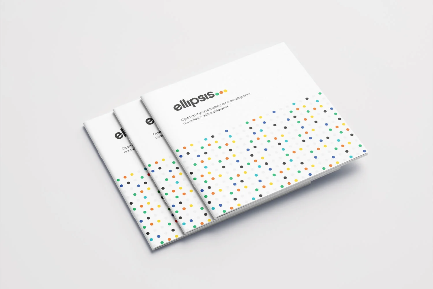 Portfolio project: Ellipsis brochure design | Beehive Green Design Studio
