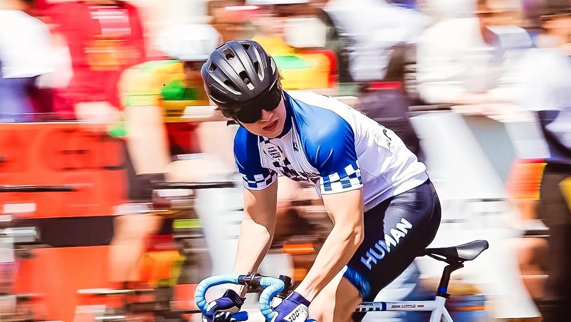 One more pic of @collin_monesmith I just saw from the Little 500!  Love the blurred background!  Taken by Joeb Rahman race day @humanwheels_cycling