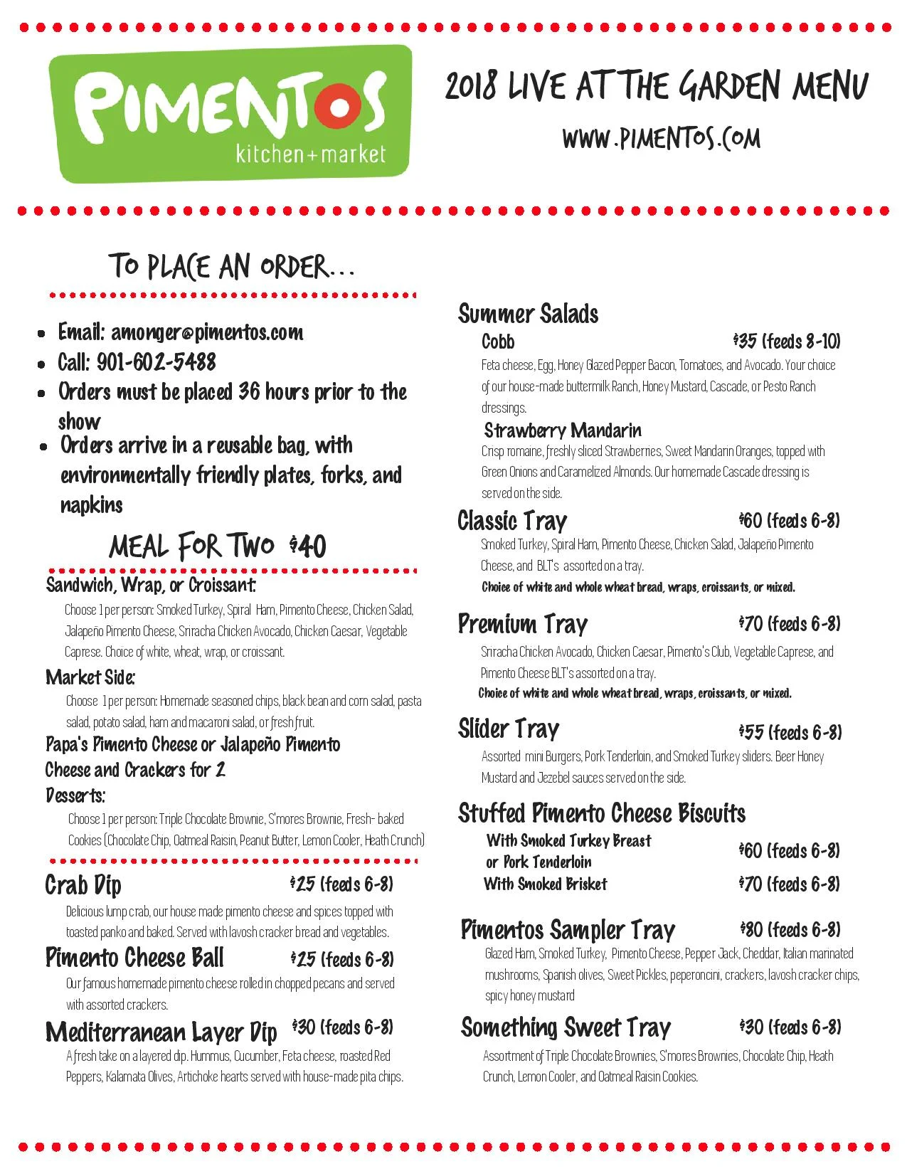 Pimentos — Live at the Garden