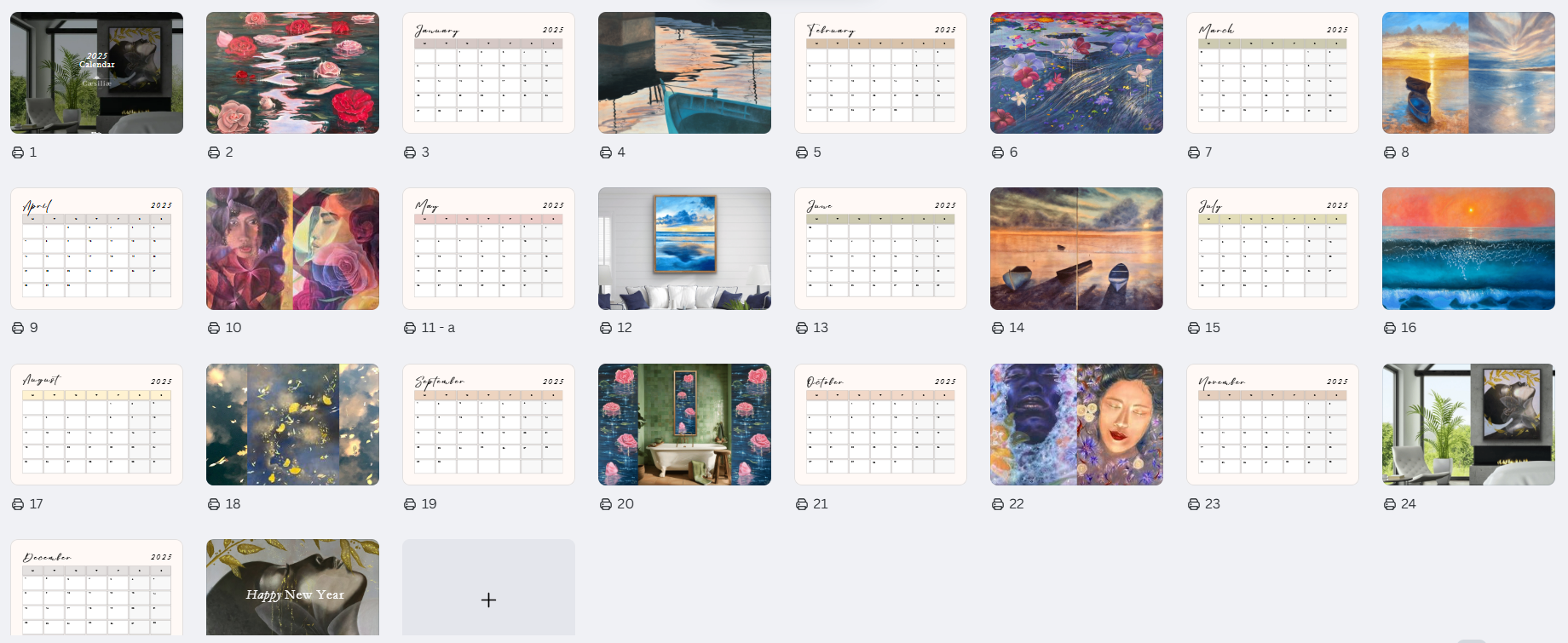 2025 Caesiliae Monthly Calendar overview.png