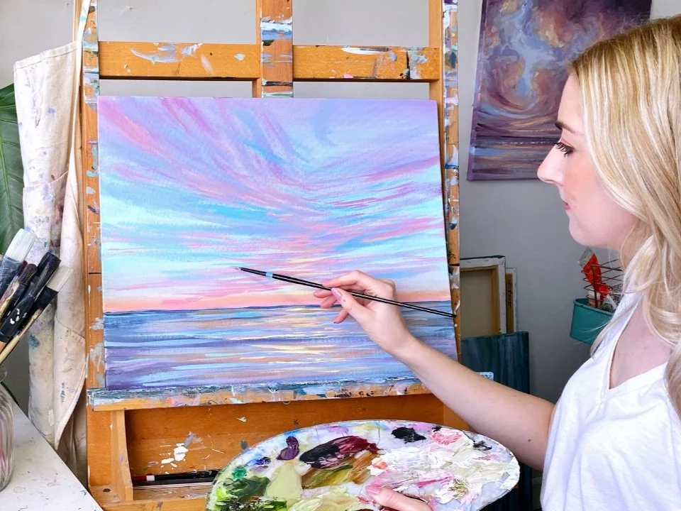 Sunset Acrylic Painting for Beginners