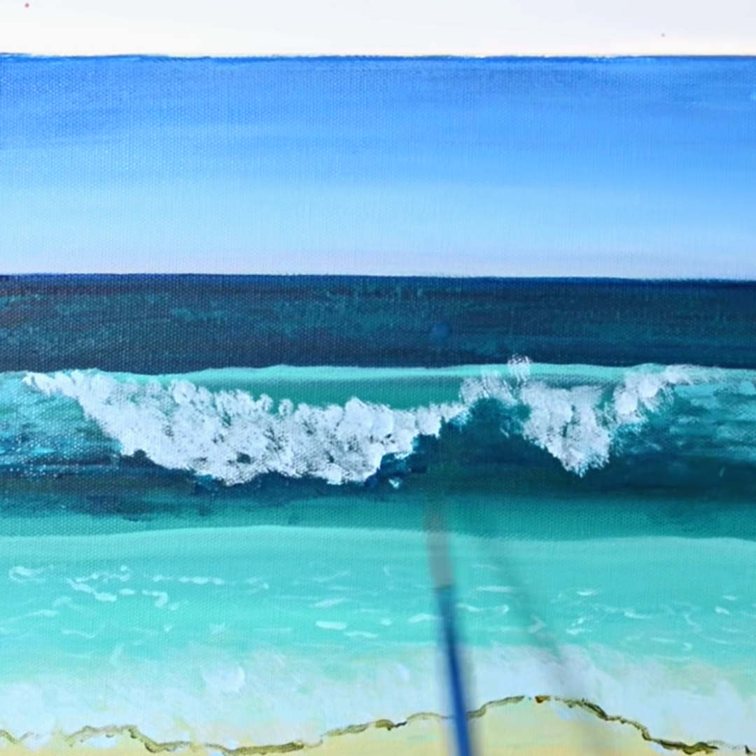 Painting Tutorial: Acrylic Ocean for Beginners 