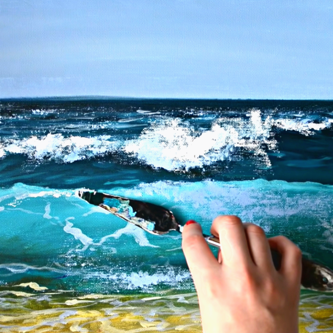 Painting Tutorial: (Another!) Acrylic Ocean for Beginners