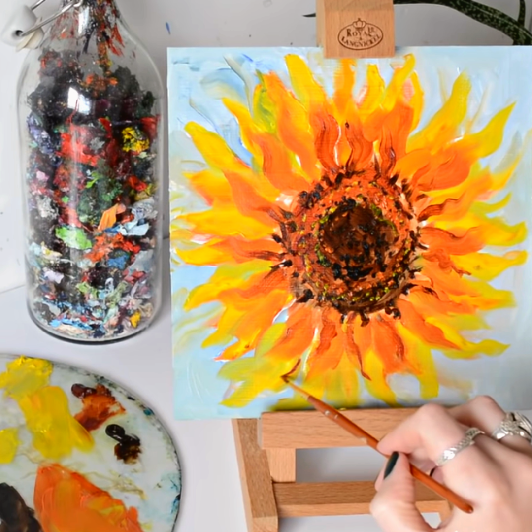 How To Paint A Sunflower 🌻