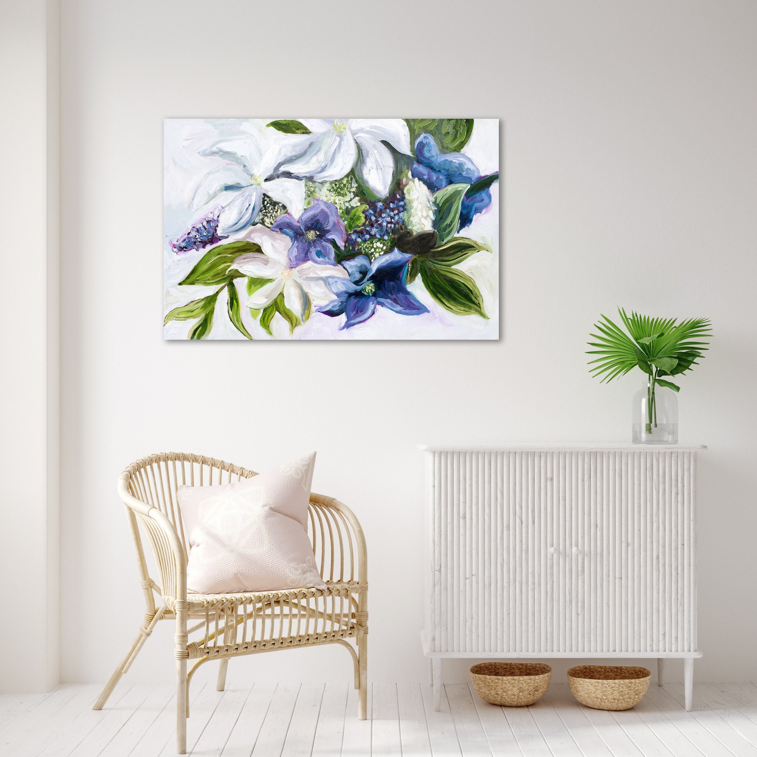 Floral Oil Painting Art Catching My Breath 24x36 Canvas by Katie Jobling  — Katie Jobling