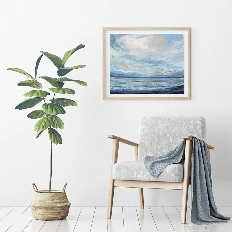 Ocean Painting Art Print "In Between Dreams" Ocean Painting, Seascape Painting, Modern Art, Nature Wall Art, Seascape Wall Art