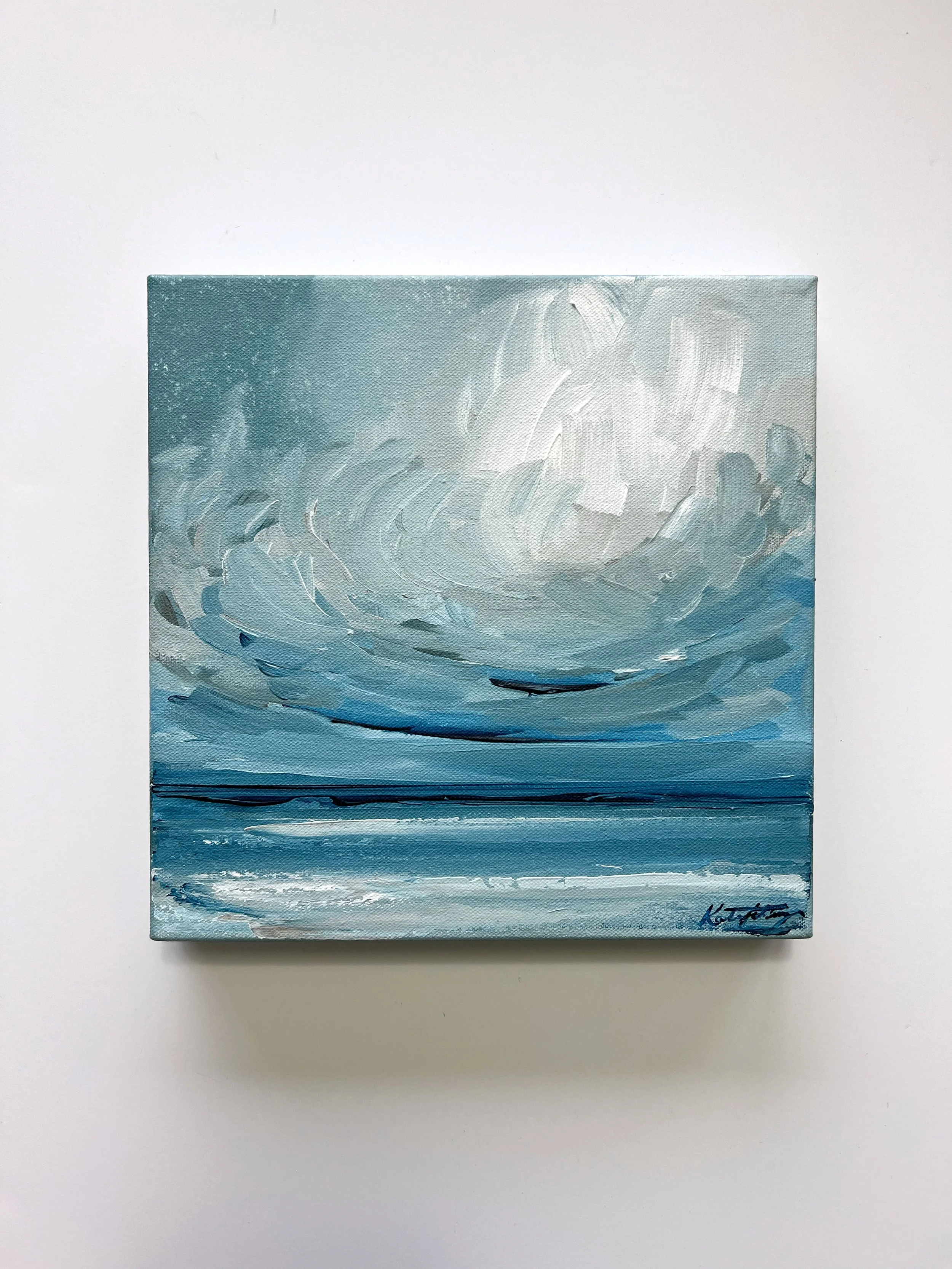 Seascape in Acrylics on deep edge Canvas 10x10"