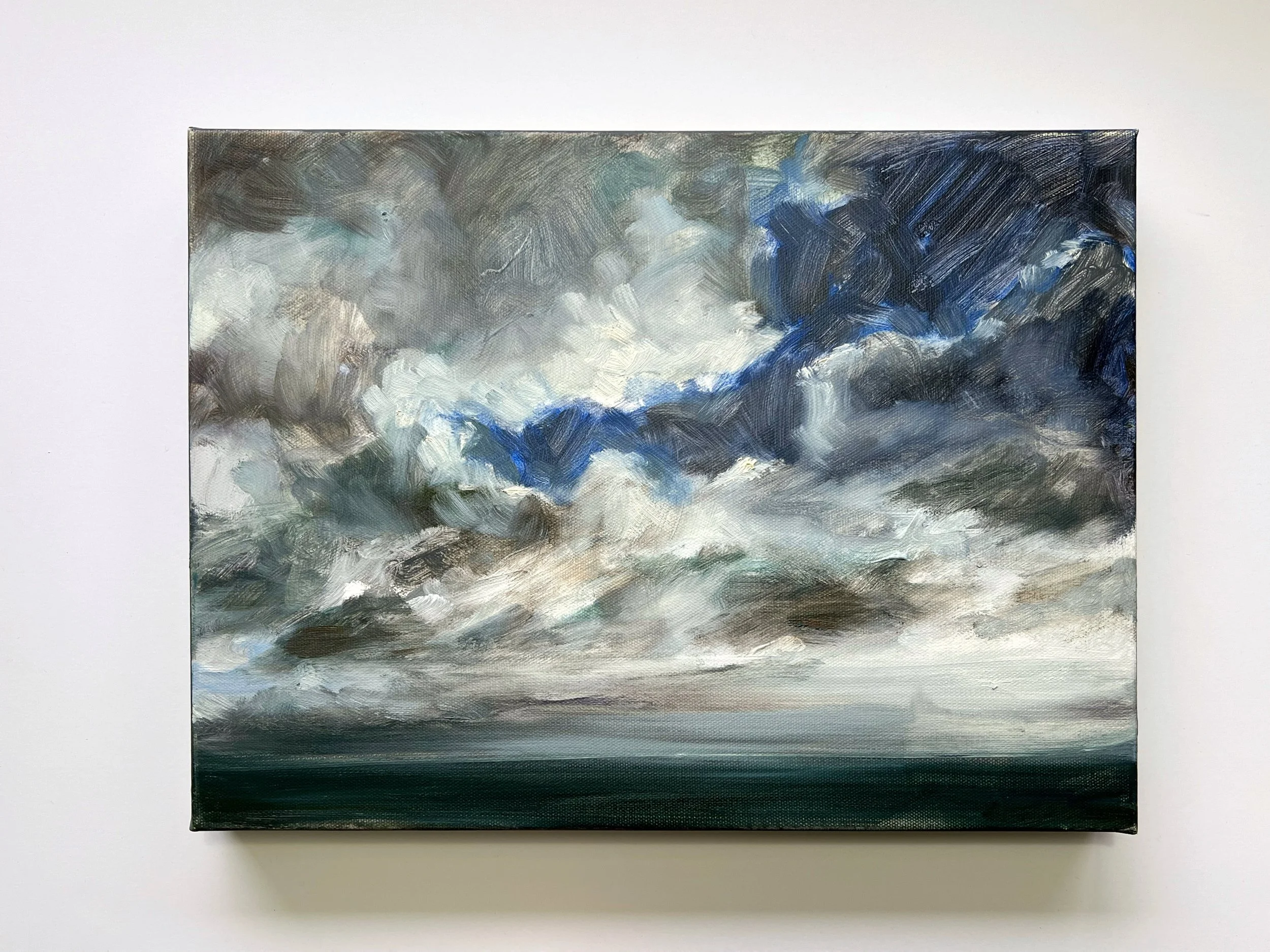 Seascape in oil on deep edge canvas 12x16"