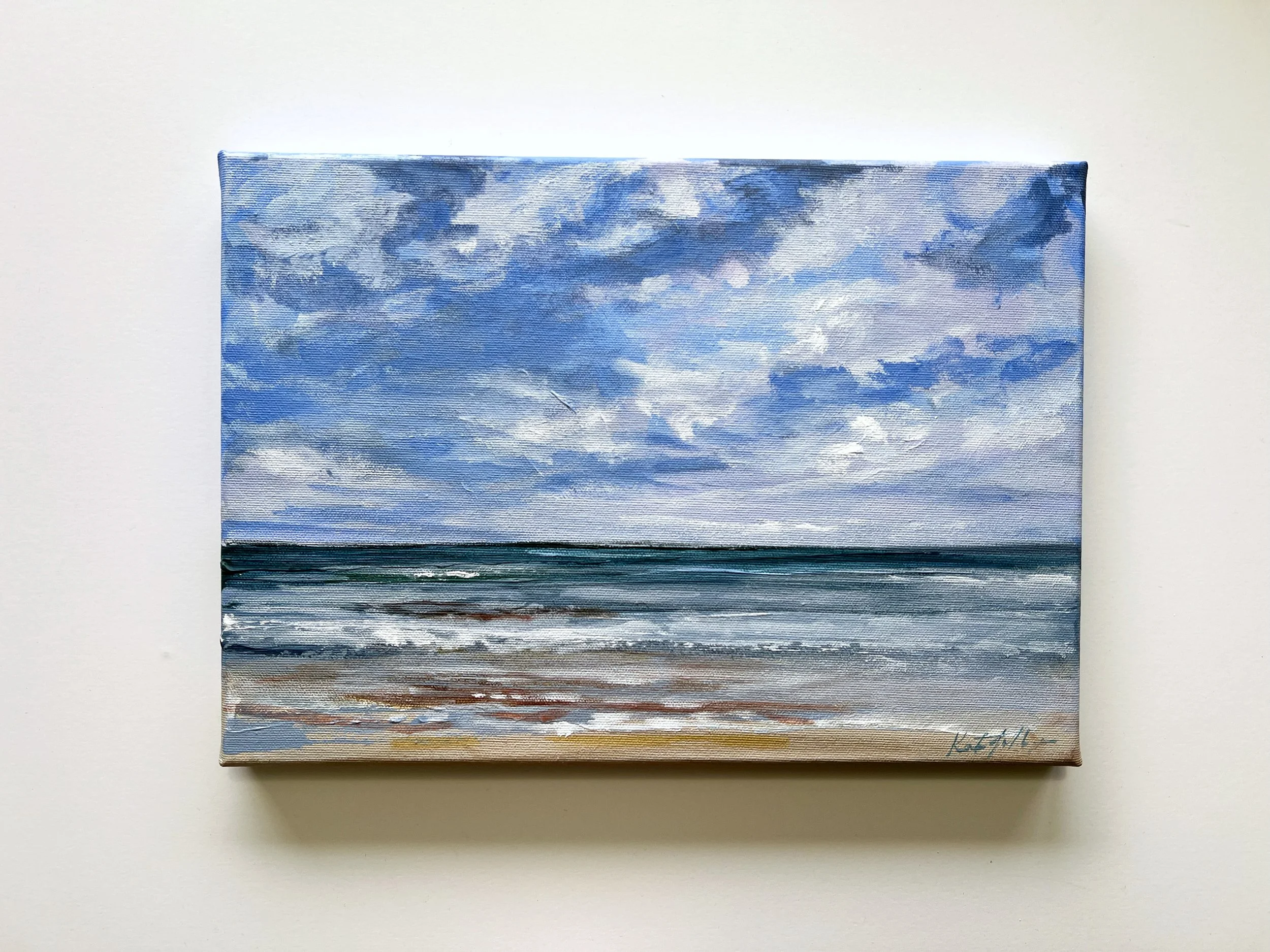 Seascape in acrylic on canvas 10x14"