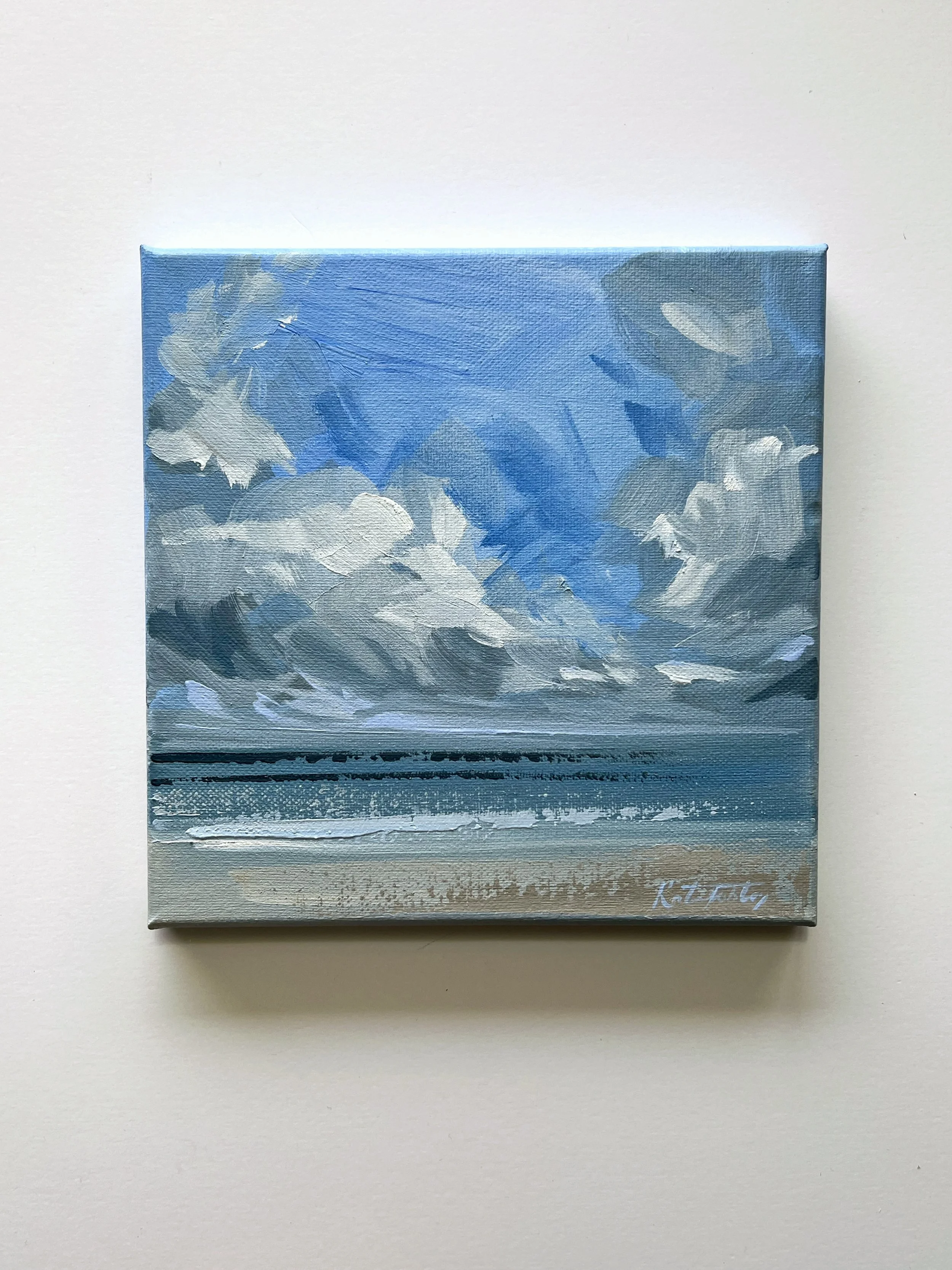 Seascape in acrylic 8x8"