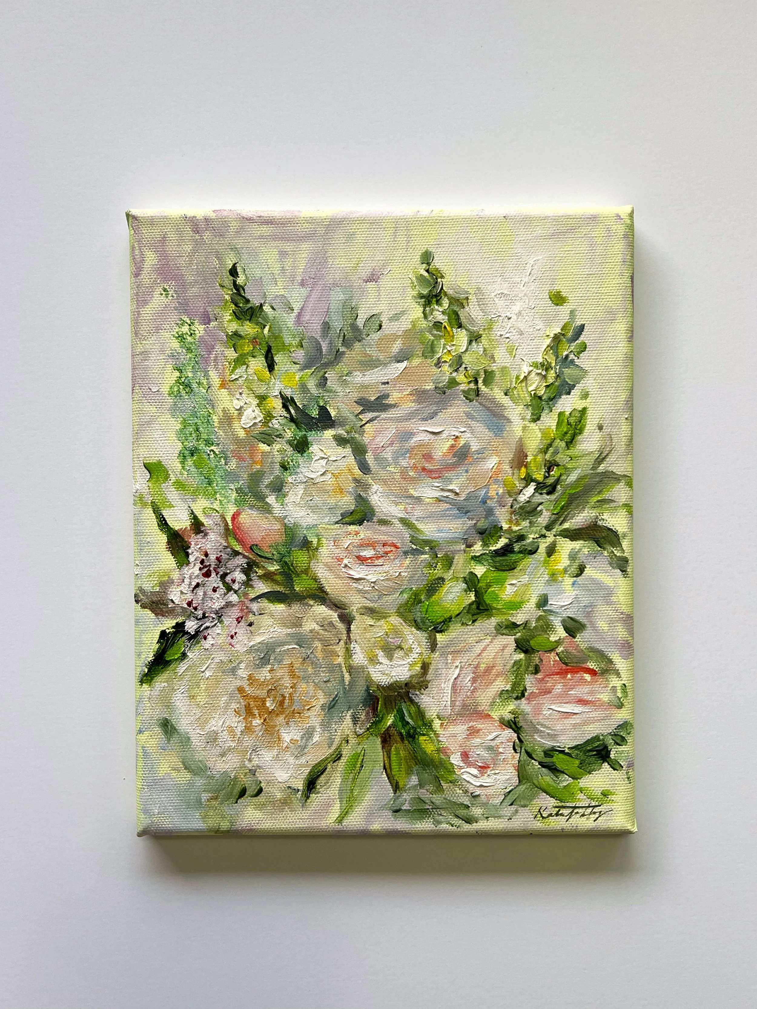 Floral Oil Painting on canvas 8x10"