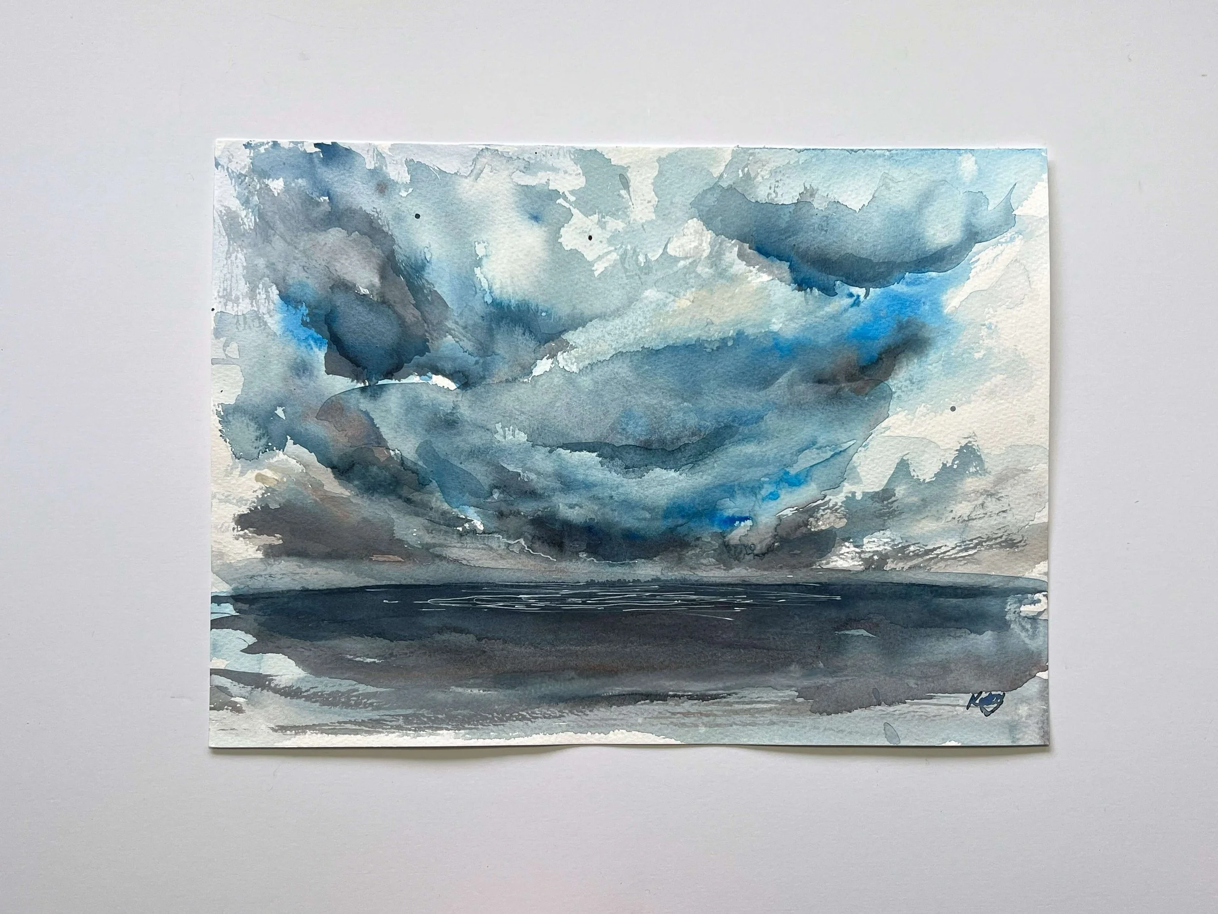 Watercolour Seascape on Paper 10x14"