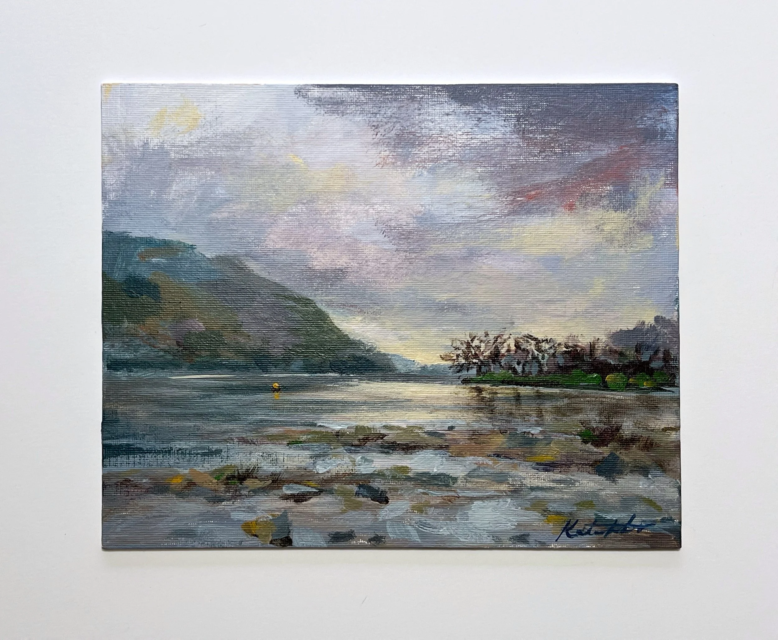 Lake Coniston Painting on Canvas Board 8x10"