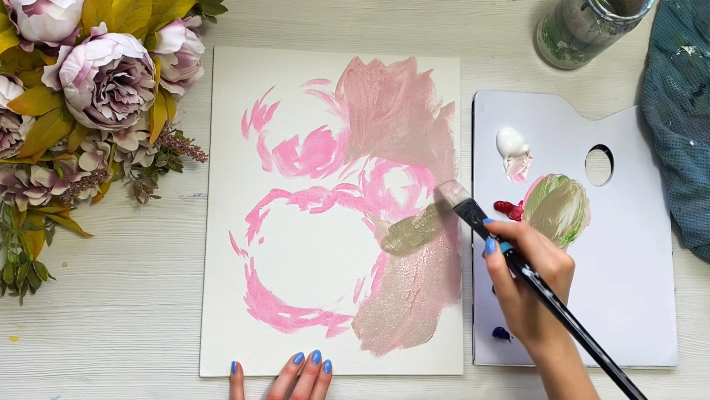 Floral Acrylic Painting Tutorial For Beginners — Katie Jobling