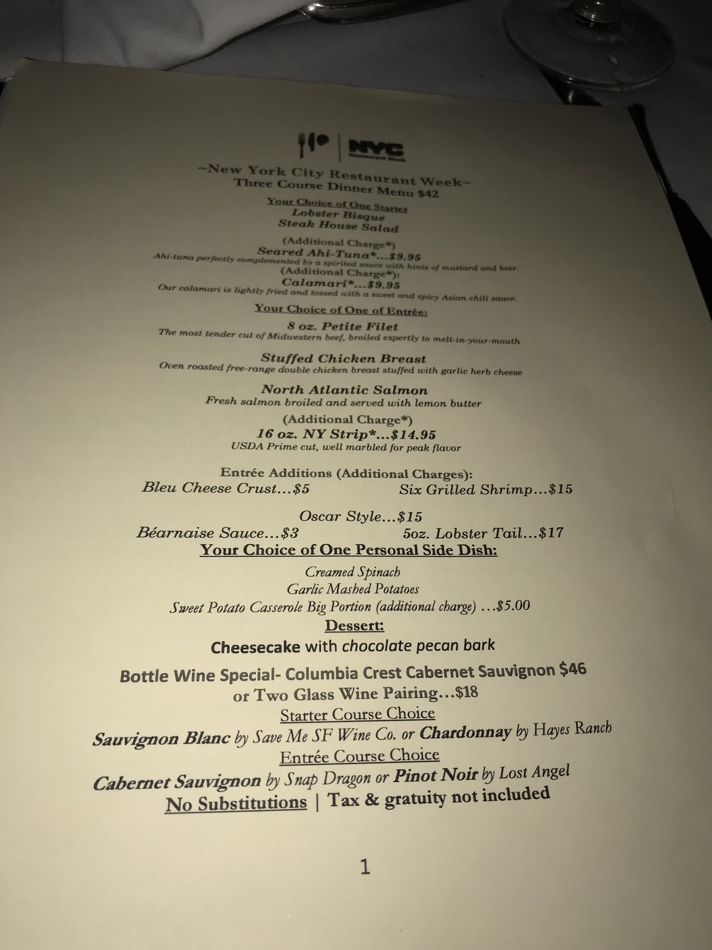 NYC Restaurant Week