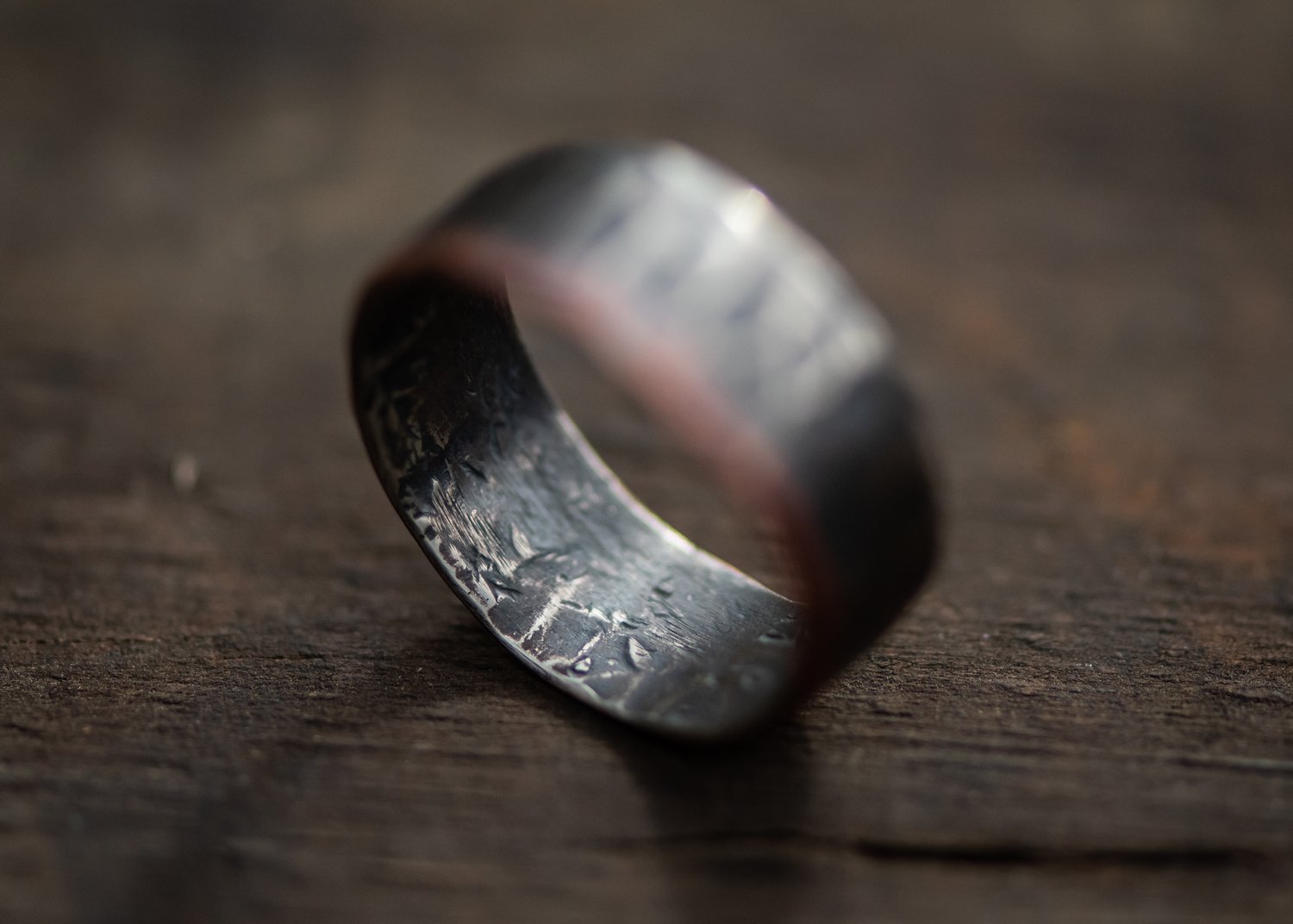 Weathered / Hammered Metal Ring
