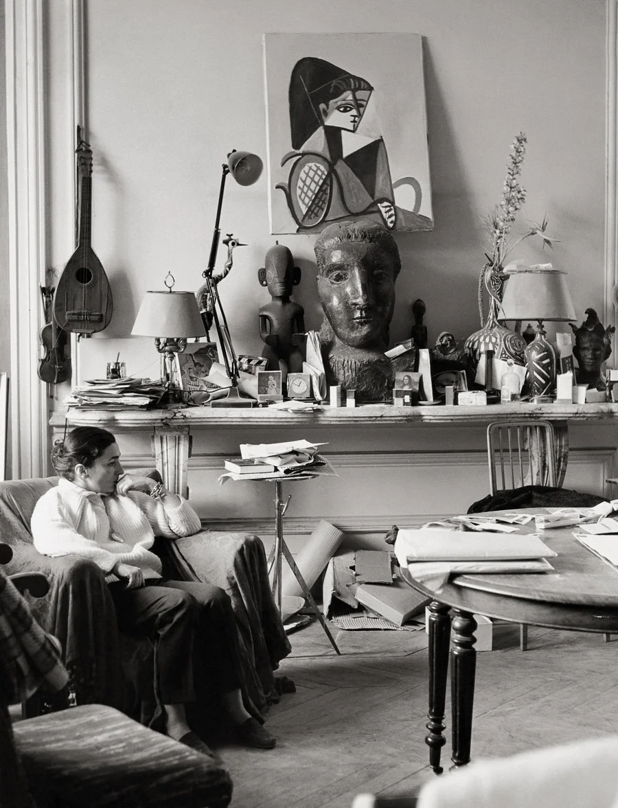 Jacqueline Roque in Pablo Picasso’s mansion ‘La Californie’ in Cannes, 1957