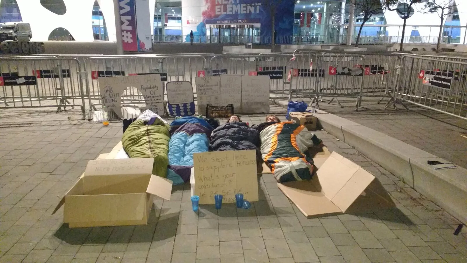 Sleepout at Mobile World Congress 2018