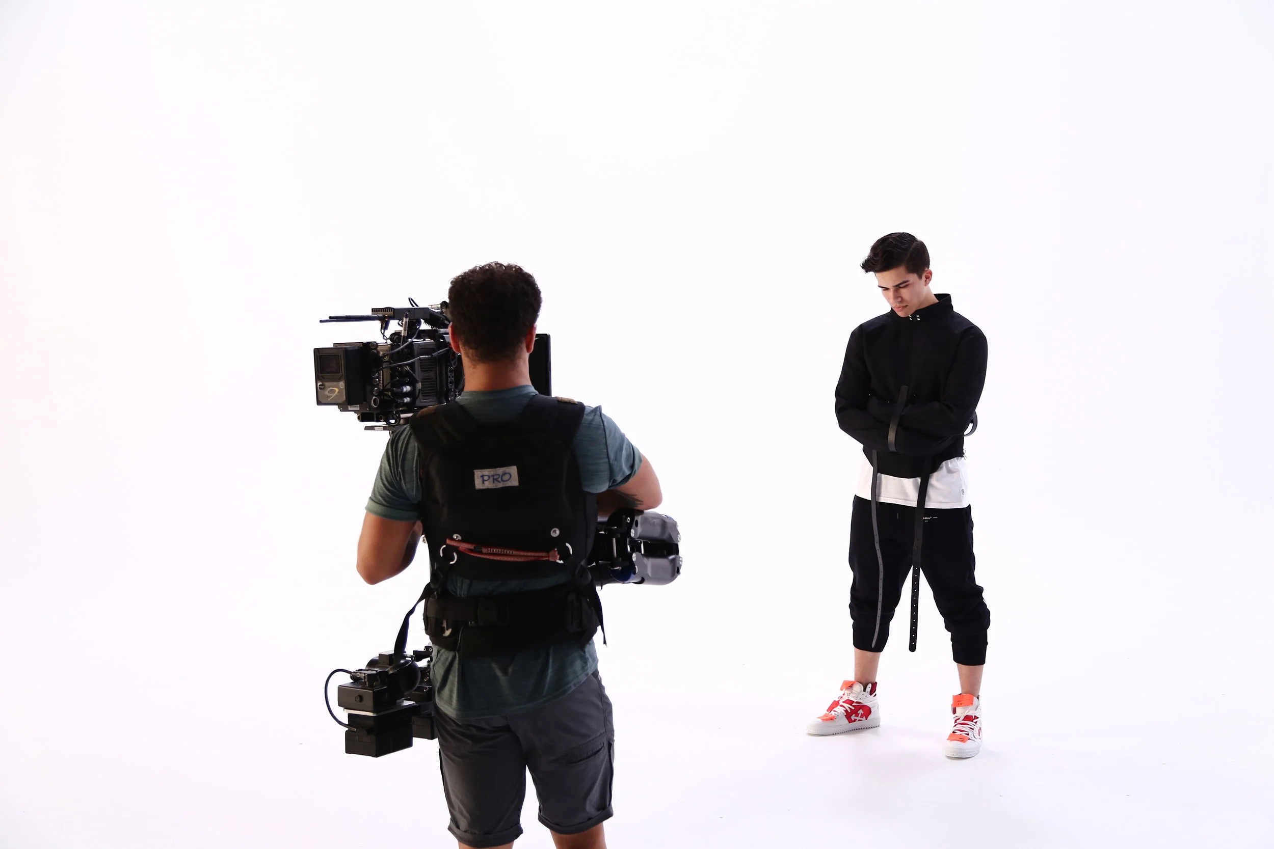 On set with Alex Aiono for Interscope