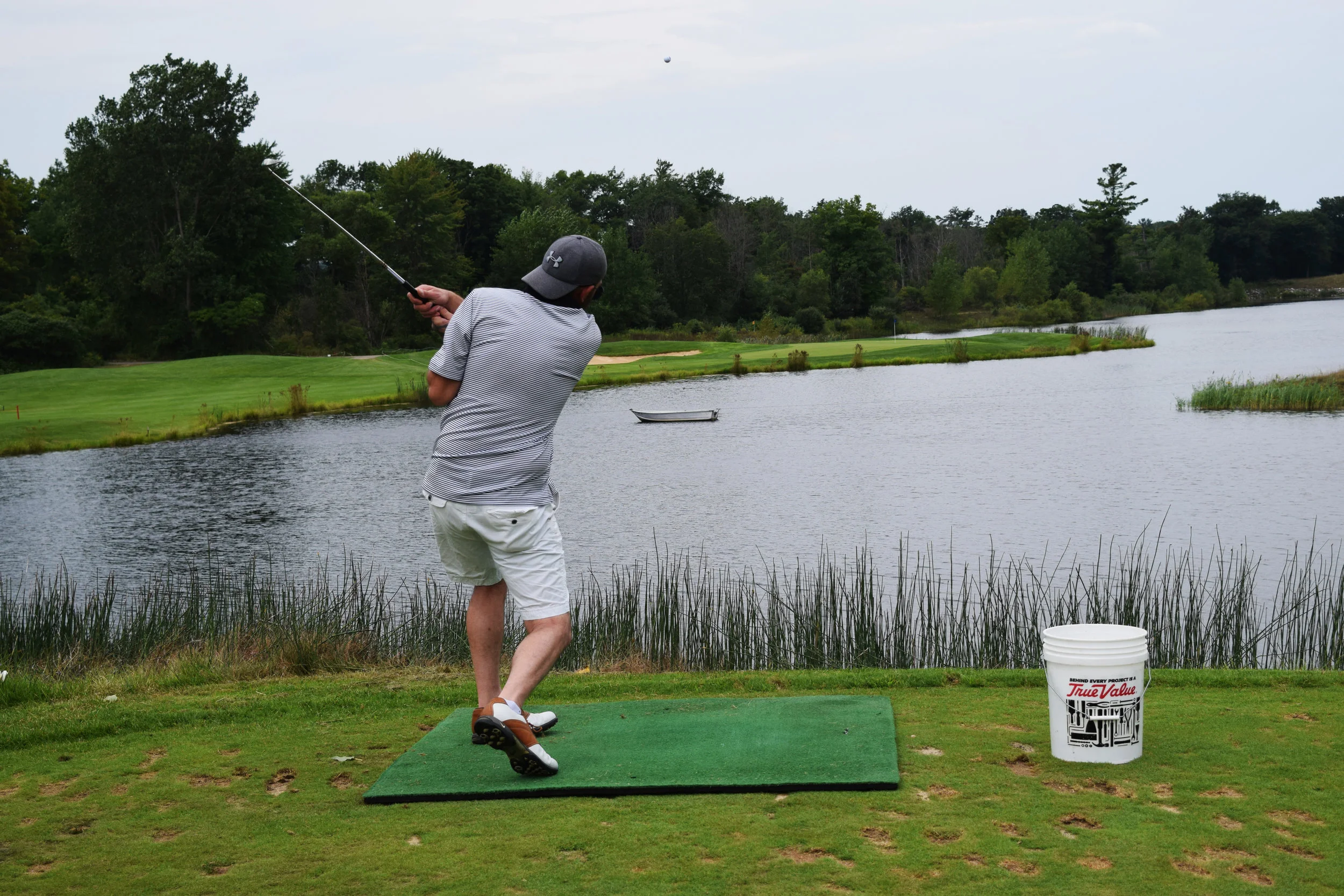 Installer Curtis Latrielle putting for the boat