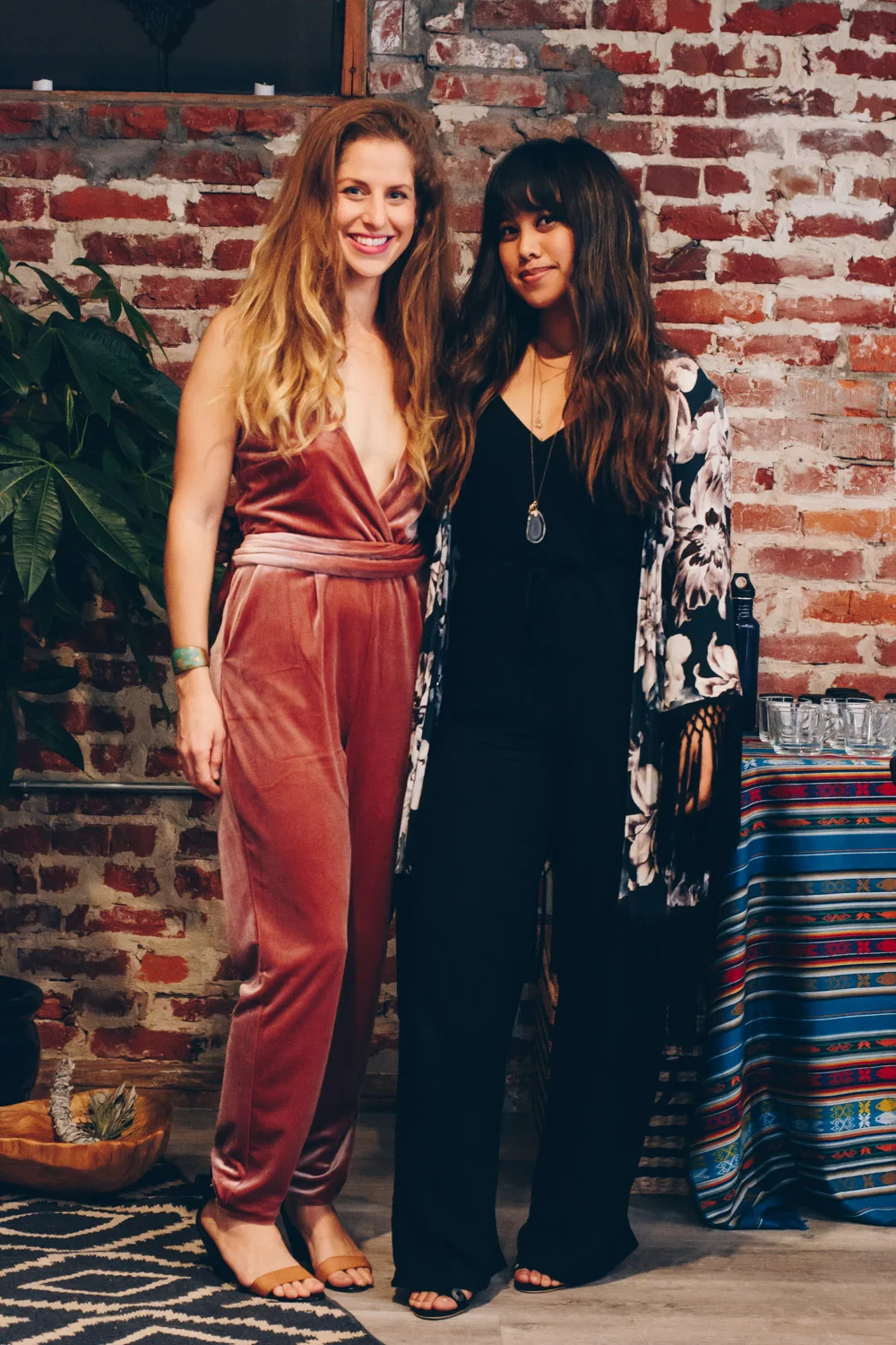 Jen (on the left in pink) + Colleen (on the right in black). Photo by Rachel of Eye of Nirvana .