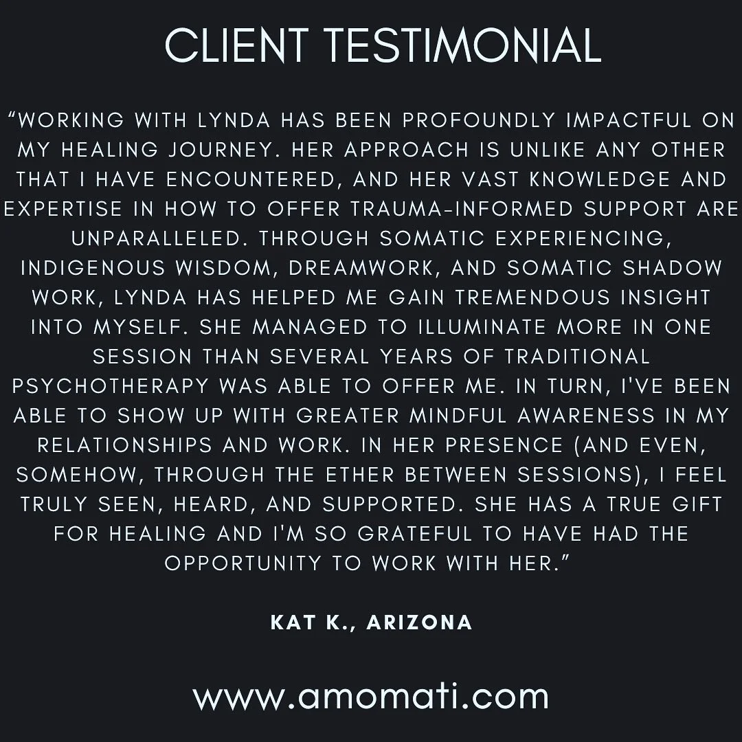 Thank you to all clients who support our work together with their heartfelt testimonials.

In gratitude,
Lynda

#neurotherapy #somaticexperiencing #trauma #narrativetherapy #integrativehealth #somatichealing #therapist #meditation #mindfulness #holis