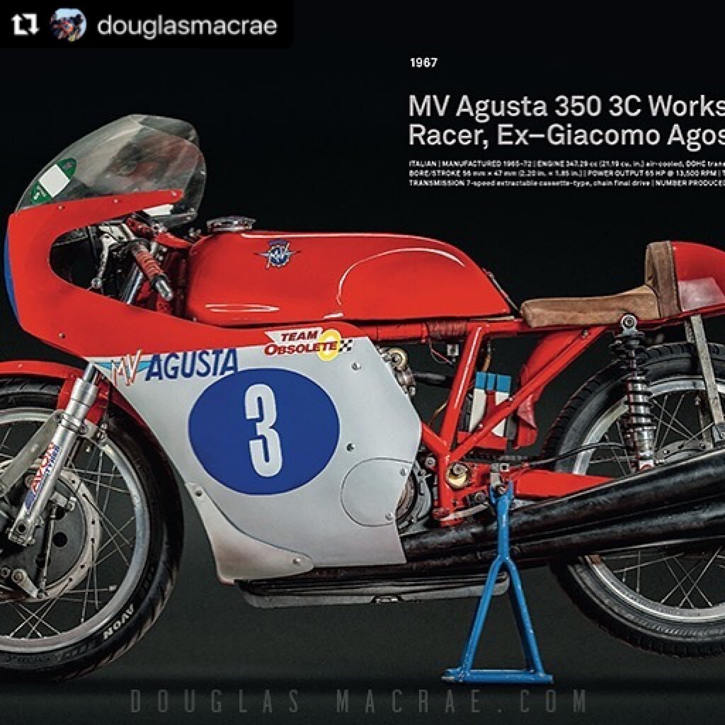 Via the fantastic @douglasmacrae 
Page grab of one of my photos from the new book Ultimate Collector Motorcycles. Coming out soon from @taschen books This is the 1967 MV Agusta 350 triple owned by @Teamobsolete
&copy;️Douglas MacRae
.
.
.
.
.
 #motor