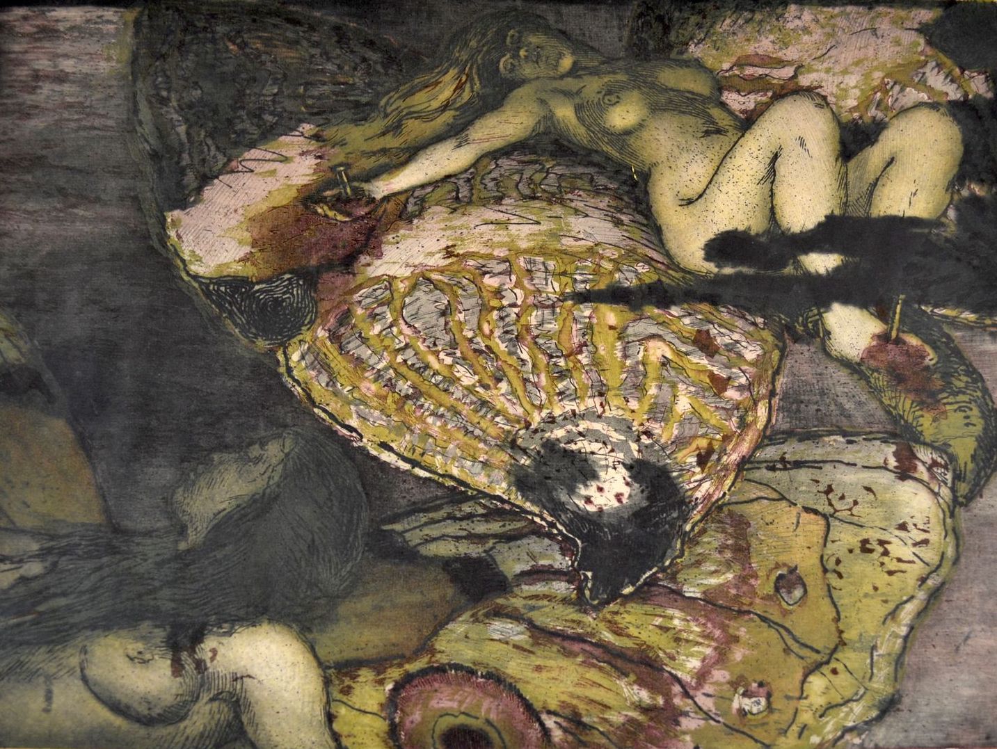 Kvinner spiddet på sommerfugler , Olaf Lange, 1904