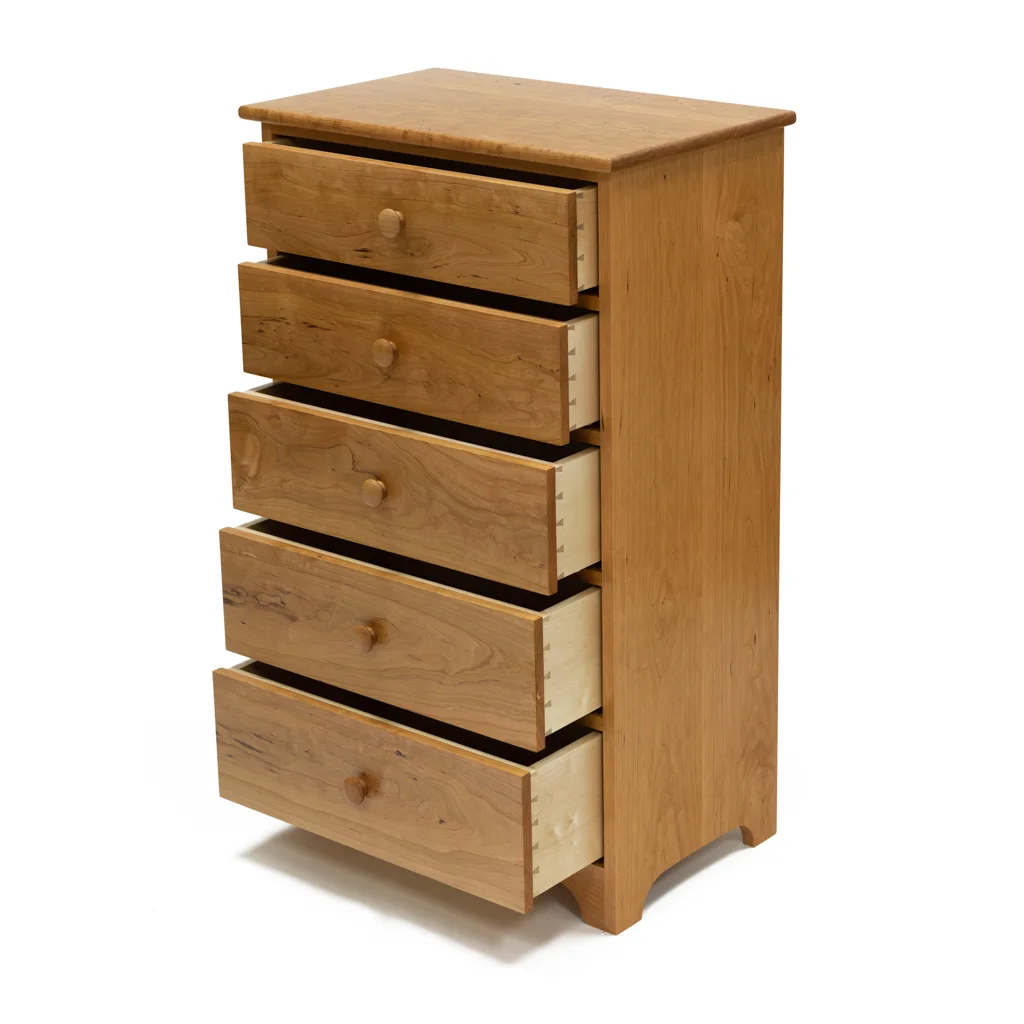 Cherry dresser with dovetailed maple drawers