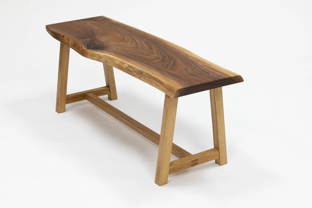 Natural edge walnut slab