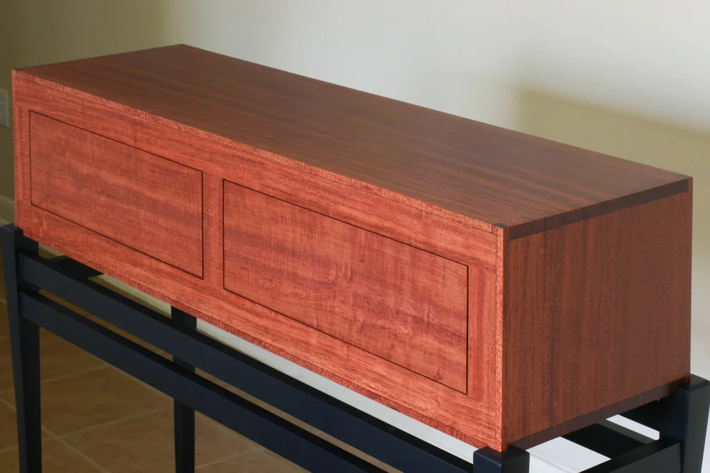 Back of Bubinga Hall Table