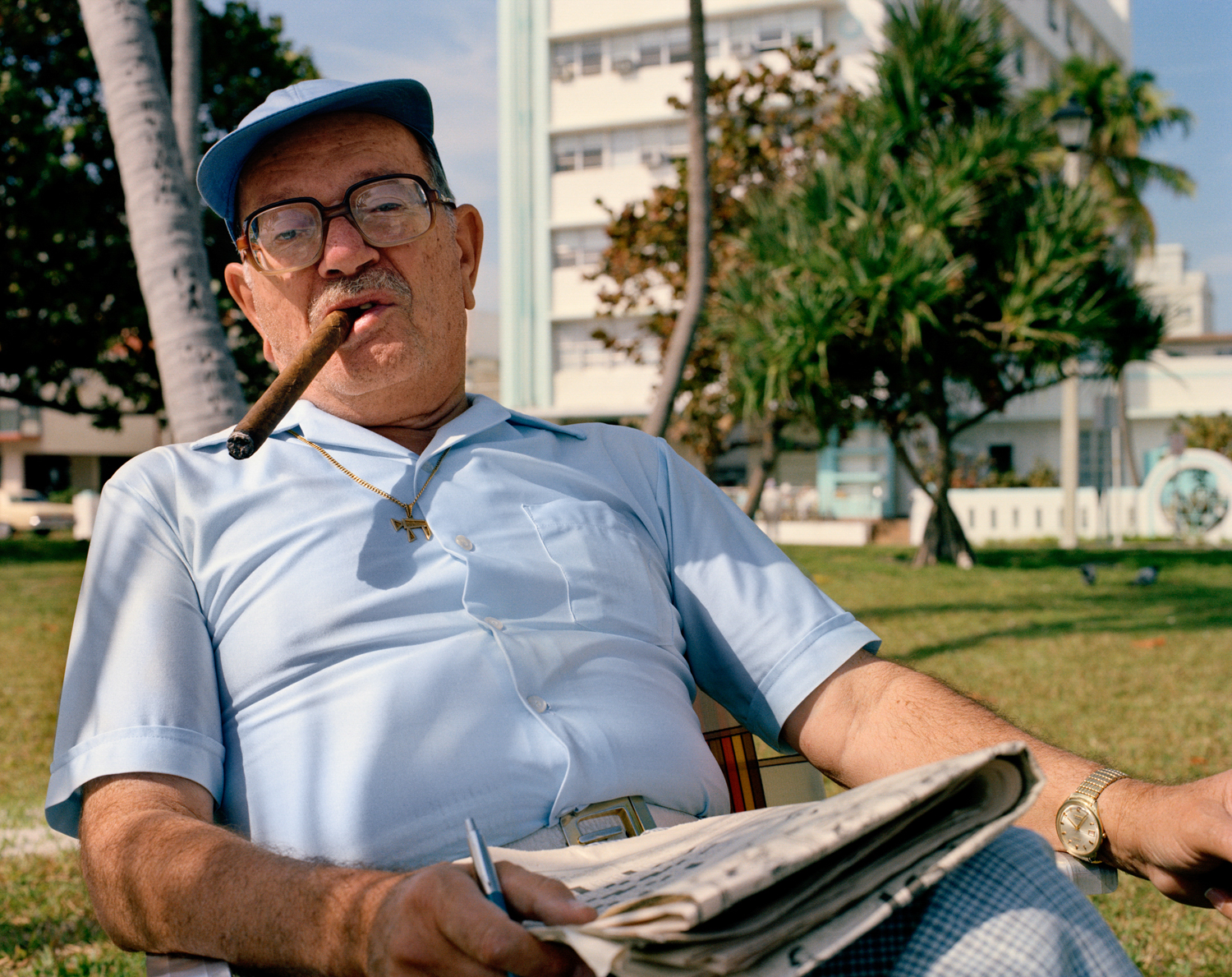 Untitled (Man with Cigar) Miami, South Beach, 1982-85