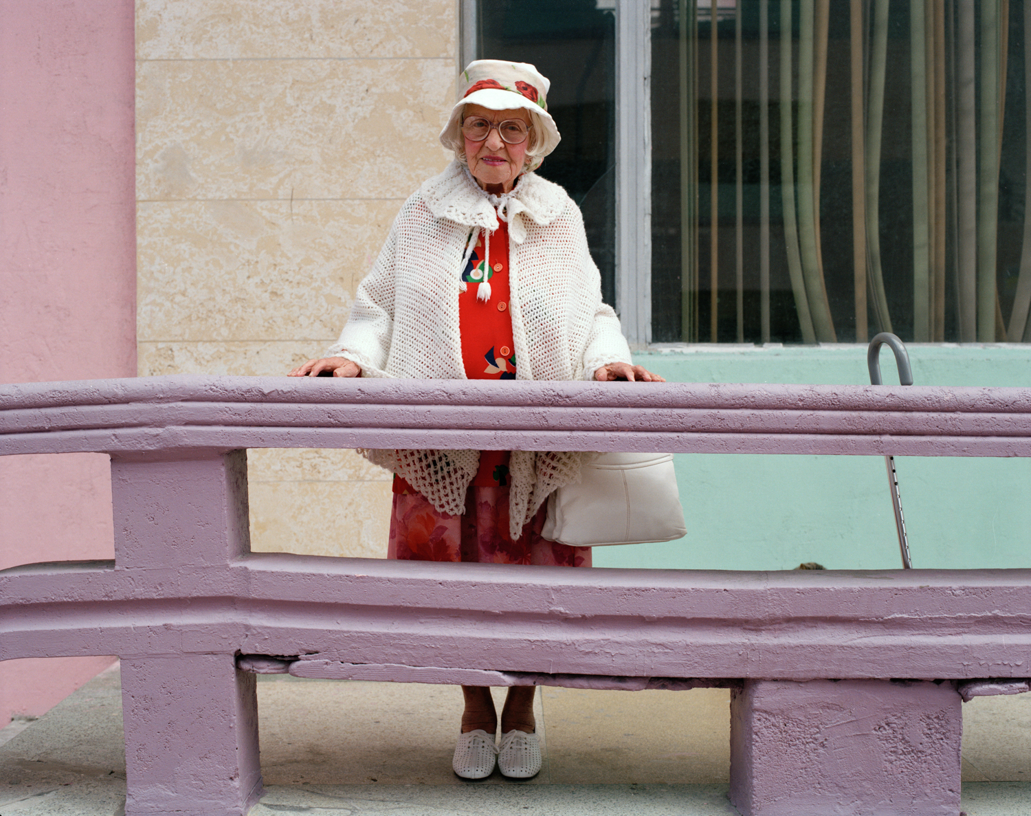 Untitled (Woman on Purple Porch) Miami, South Beach 1982-85