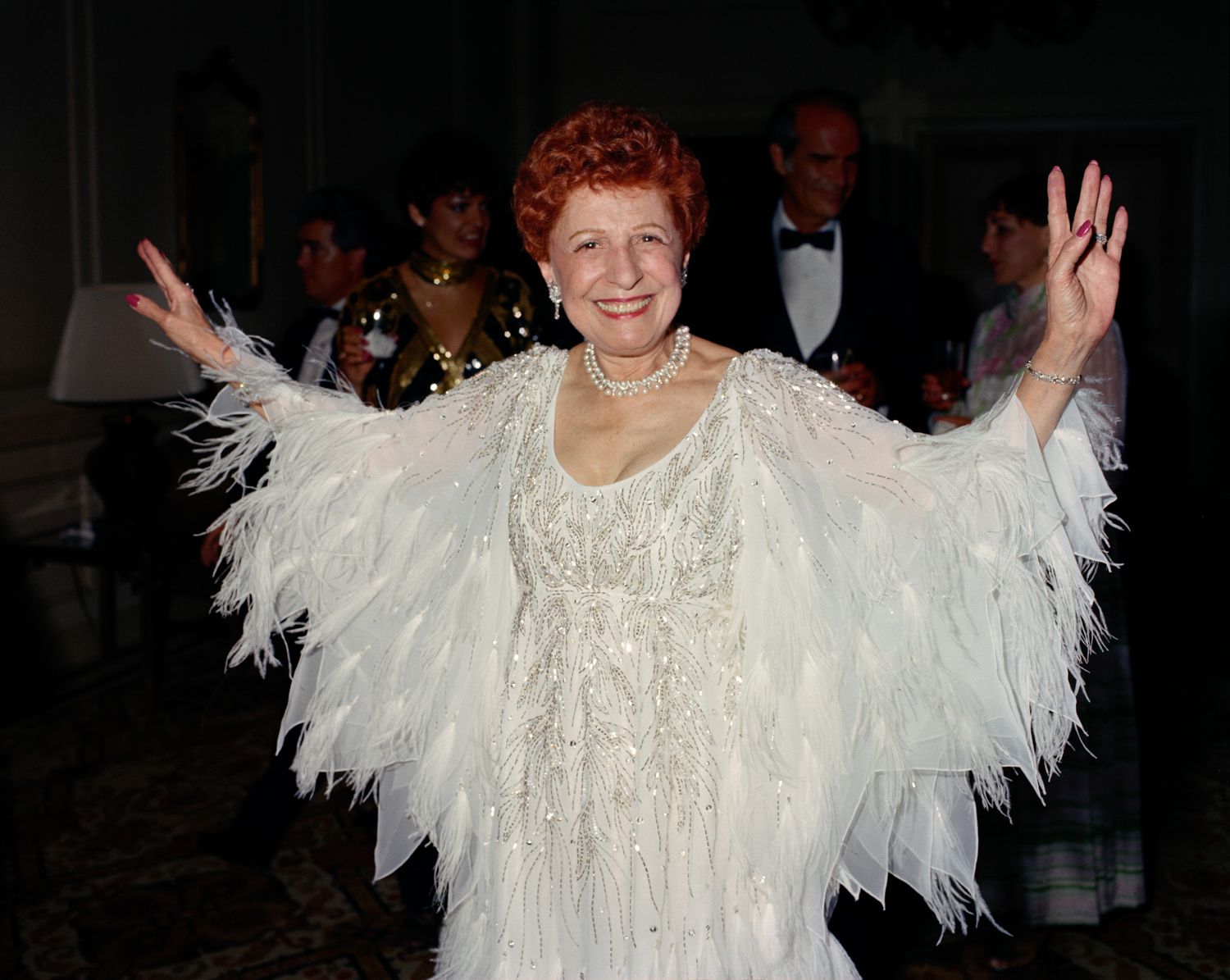 Mother, 70, in her ostrich feather dress. This picture looked angry to me until Joan Coke exclaimed, “My! What an elegant woman!” Instantly, I missed her - the same picture no longer looked angry.