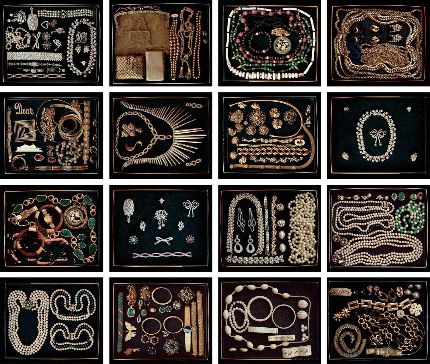 Mother's jewelry, in 8x10 photographic paper boxes