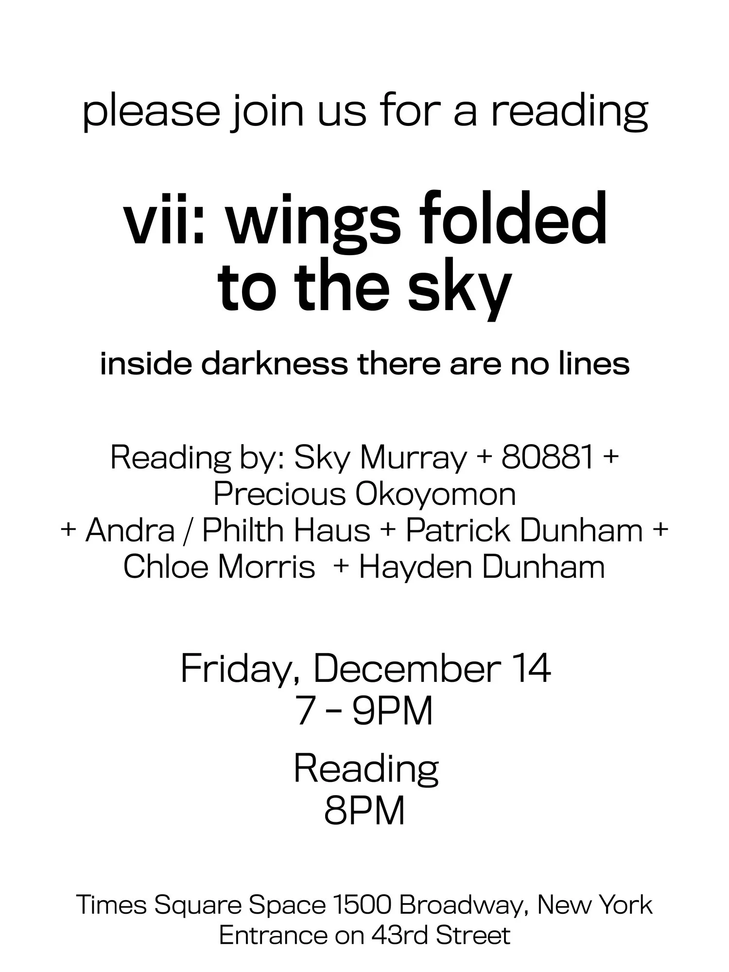 vii: wings folded to the sky