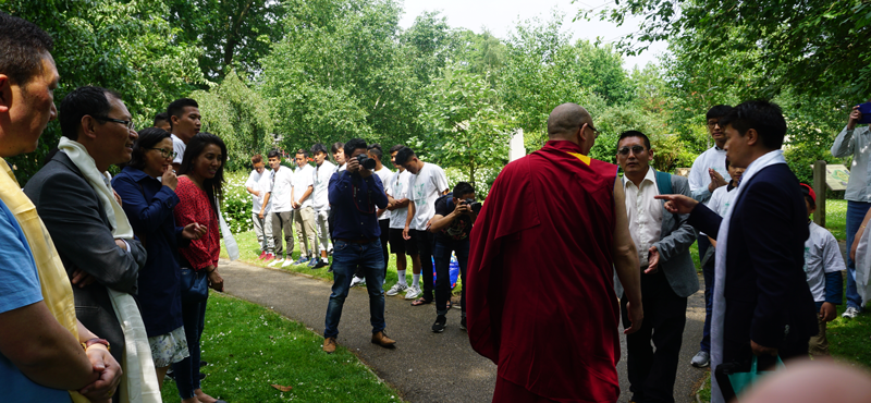 His Holiness is invited to the Tibetan Peace Garden for the consecration and blessing 