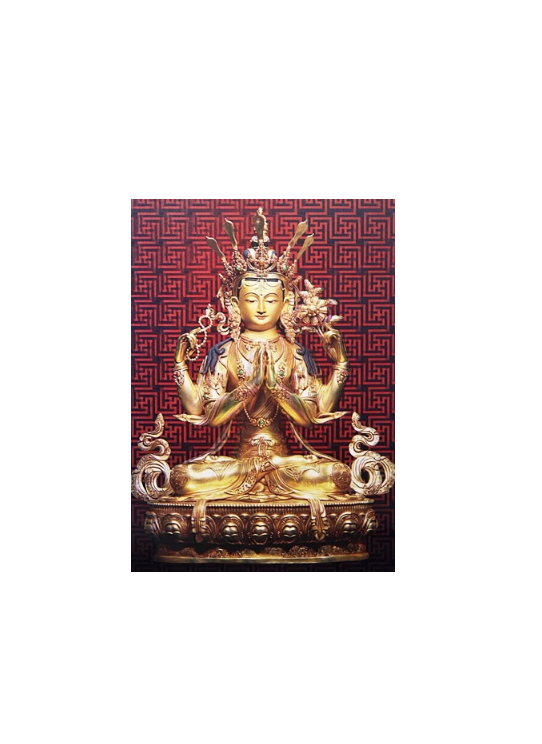 Avalokitesvara Four Arms Card