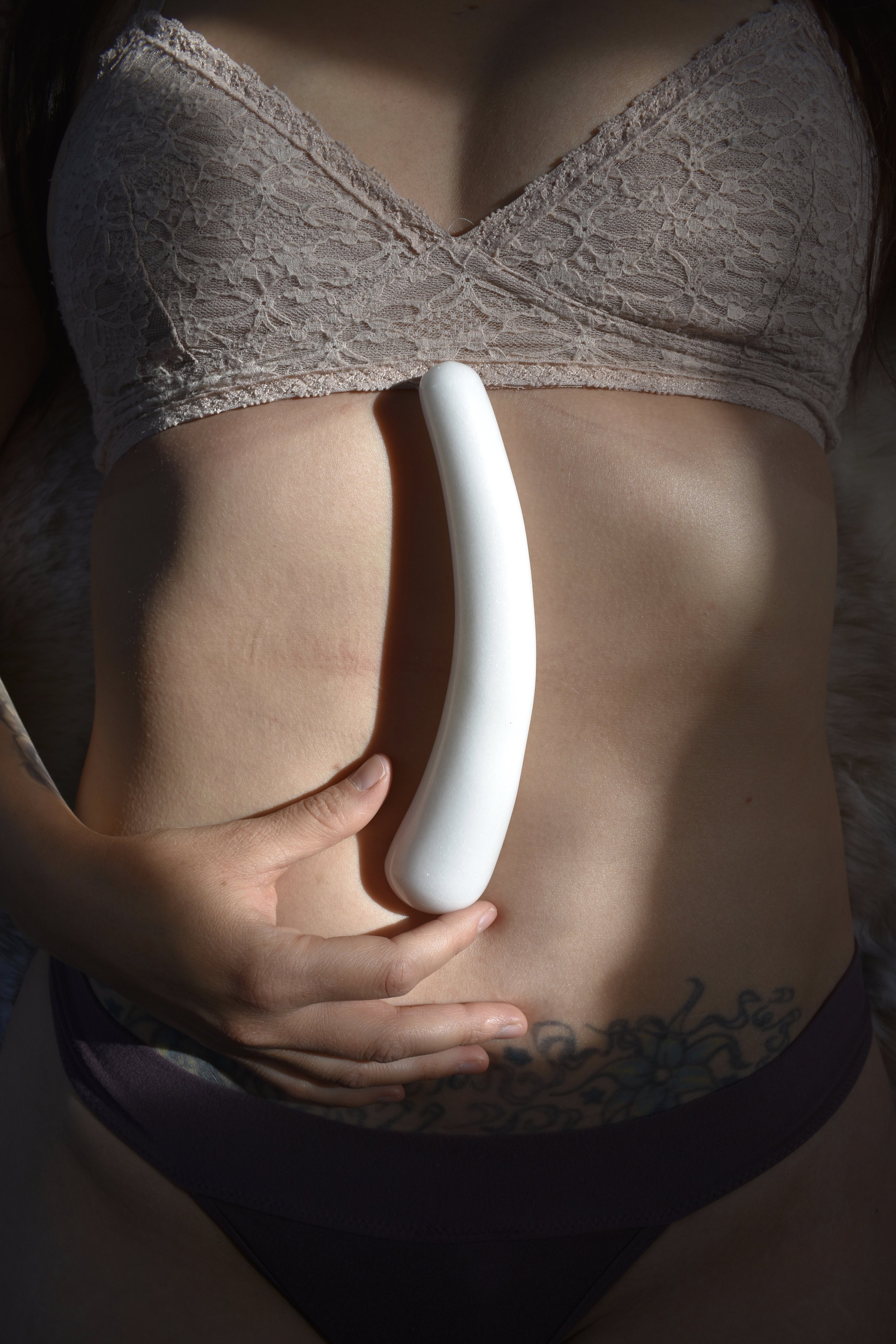 White Jade Curved Pleasure Wand