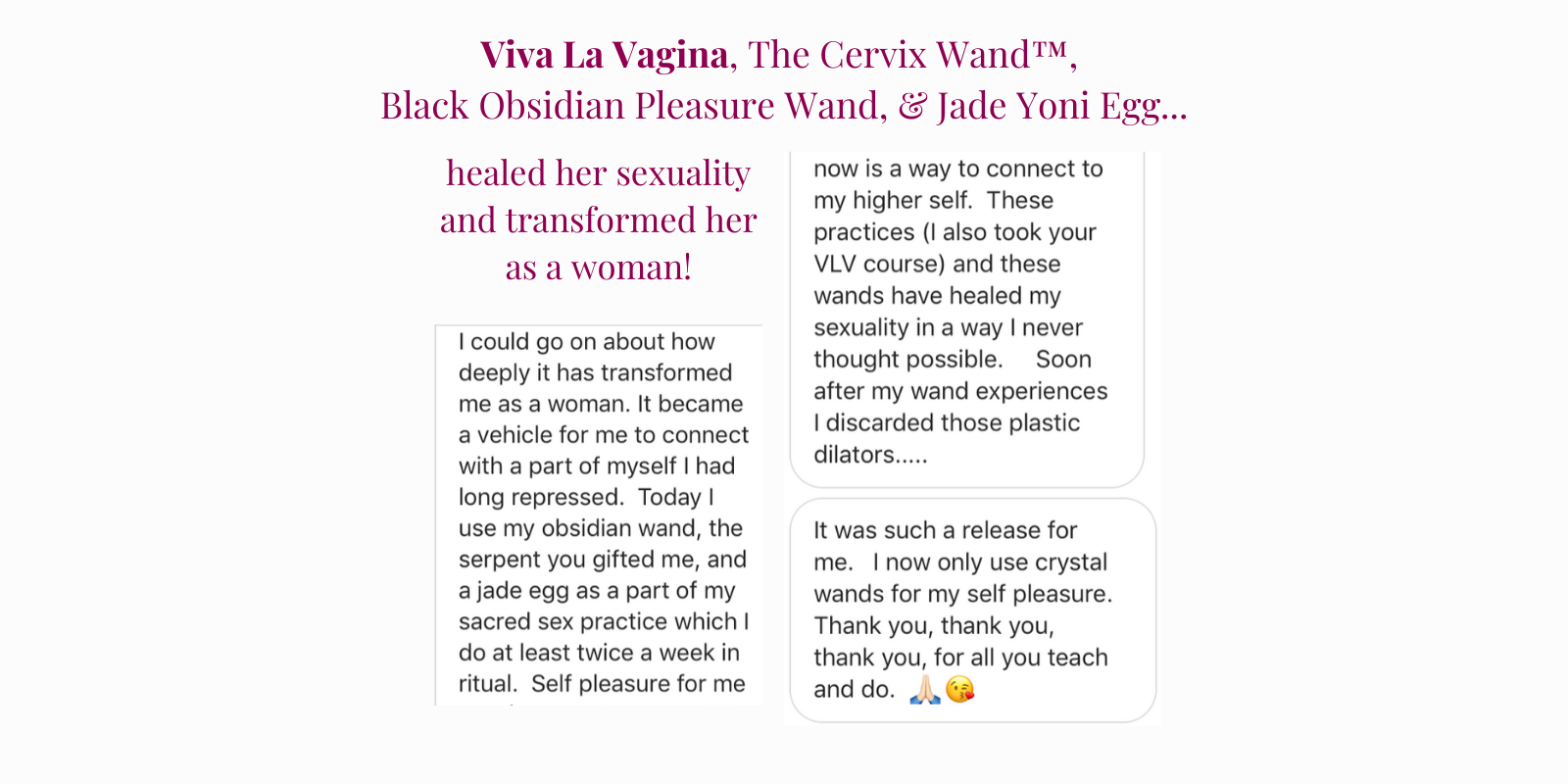 Viva La Vagina, The Cervix Wand, Yoni Eggs