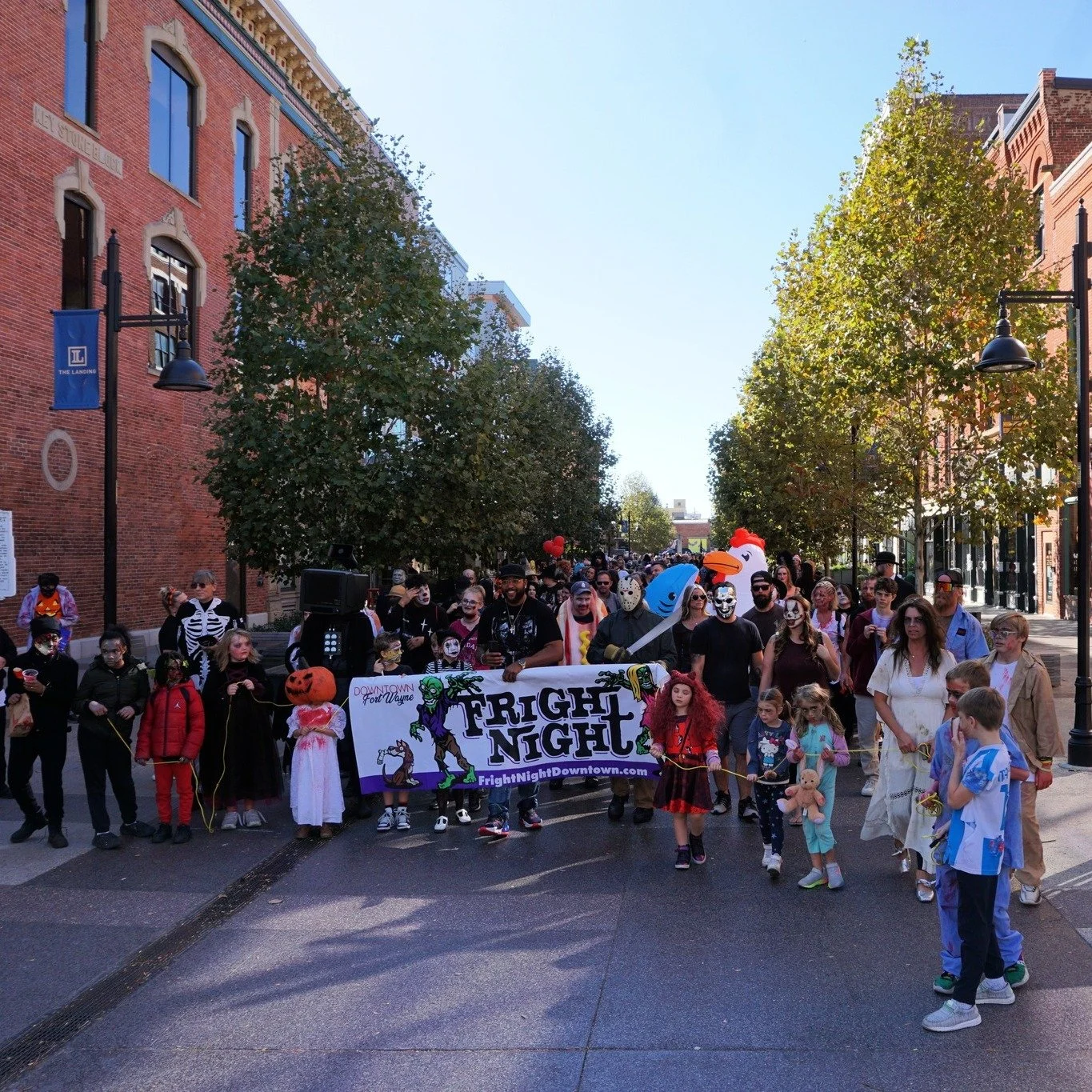 🎃 Fright Night takes over @downtownfortwayne  this Saturday! 👻
This beloved event draws thousands for a full day of spooky, silly, and scream-worthy fun. The Zombie Walk steps off from Zombie Central at 3 PM — and this year, it ends right he