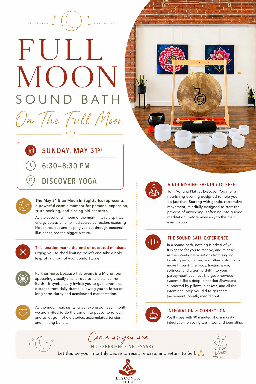 Full Moon Sound Bath at Discover Yoga