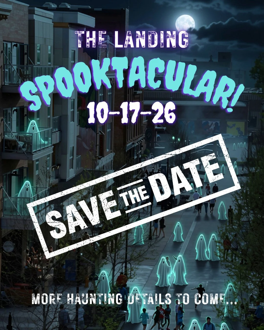🎃 SAVE THE DATE 👻

Something spooky is coming to The Landing...

Join us for The Landing Spooktacular, a Halloween celebration where businesses throughout The Landing will be activating their spaces with spooky activities, treats, and surprises.

?