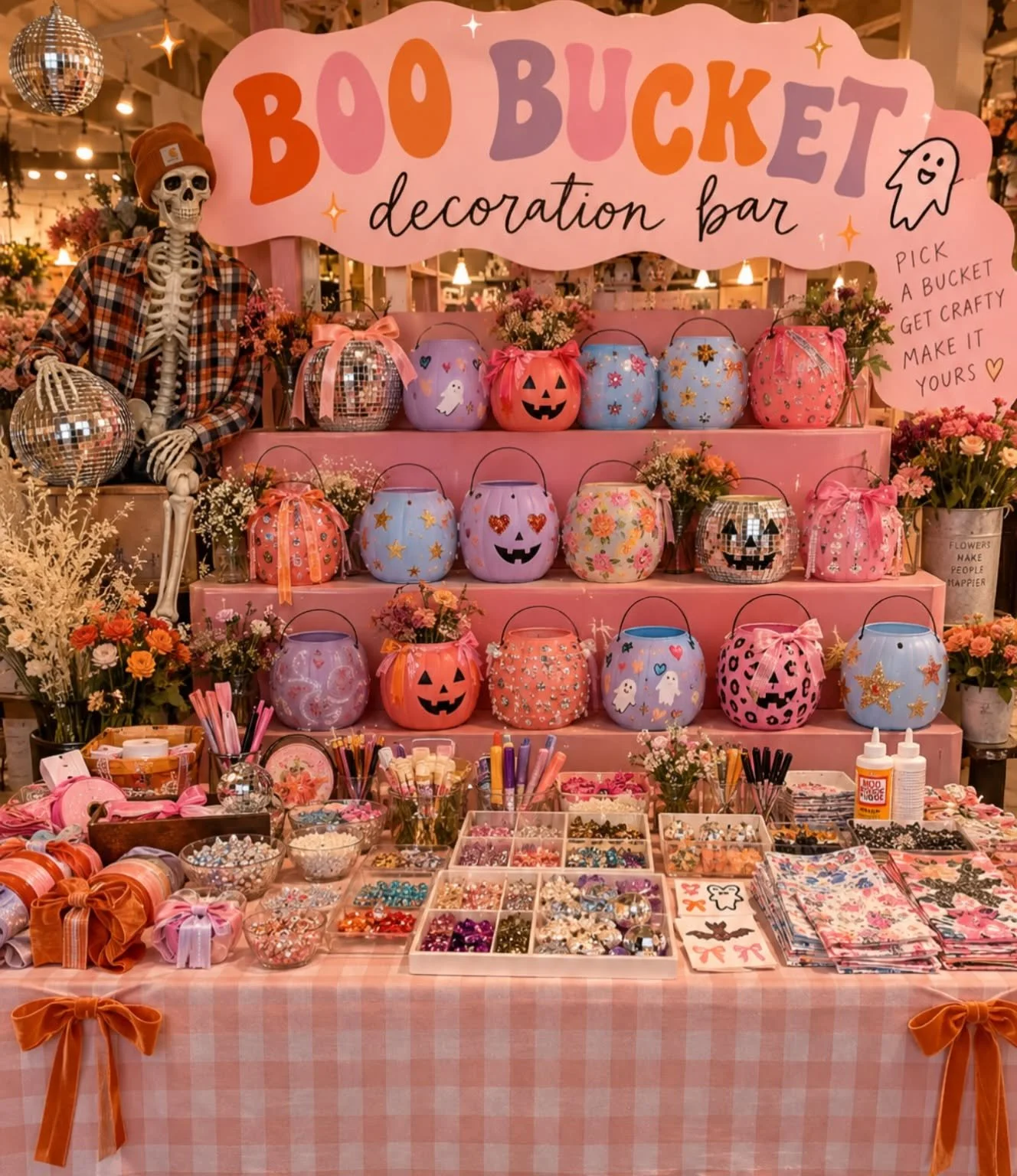 Boo Bucket Decoration Bar at Little Scorpion Market