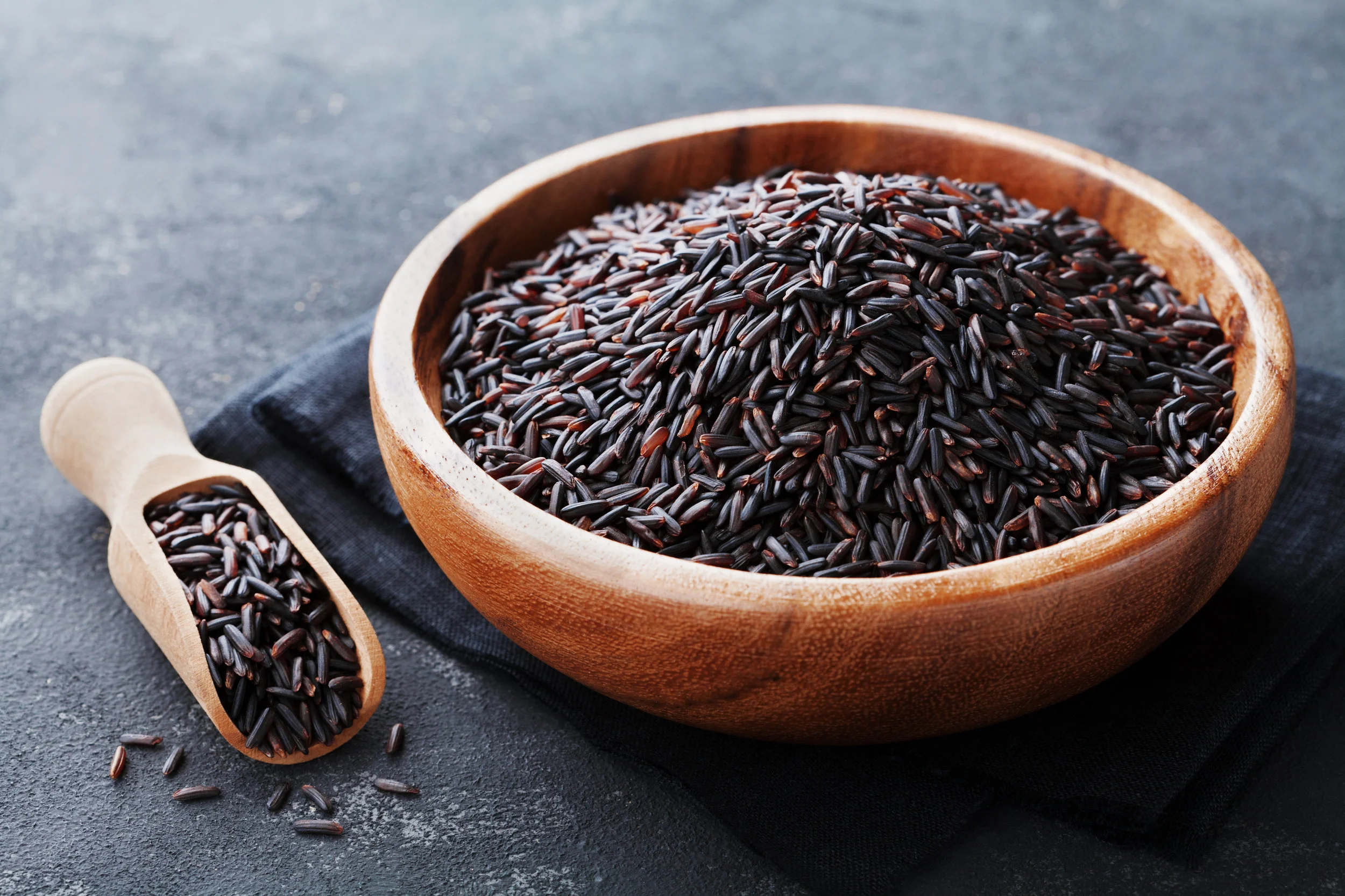 Bowl of black rice